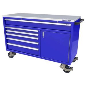 Moduline QuikDraw 60" 6-Drawer, 1 Door Aluminum Roller Cabinet