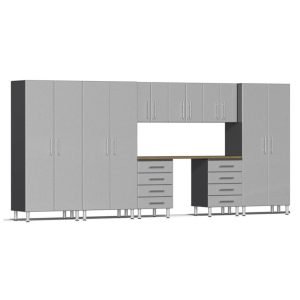 Ulti-MATE Garage 2.0 Series 9 Piece Kit with Bamboo Worktop