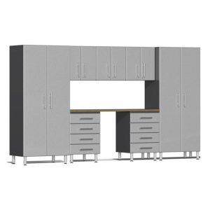 Ulti-MATE Garage 2.0 Series 8 Piece Kit with Bamboo Worktop