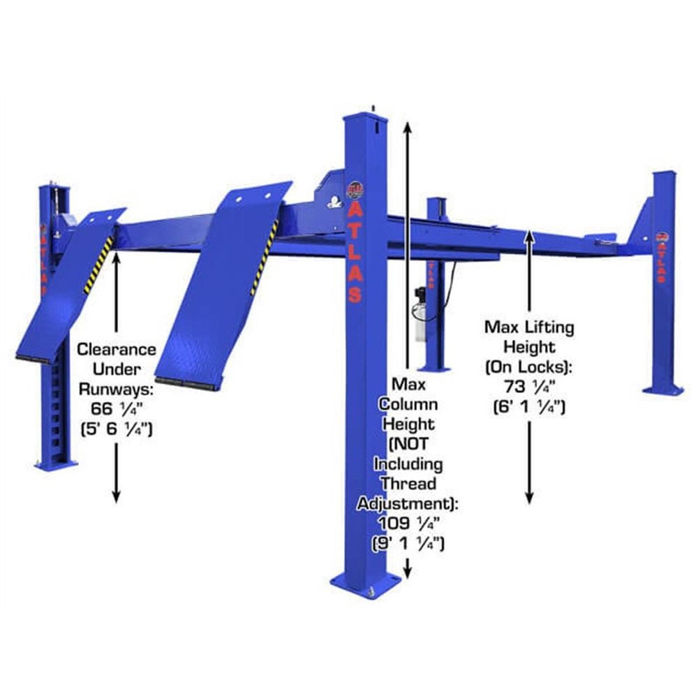 Atlas 414A 14,000 LB 4-Post Alignment Lift w/Turntables 15 Atlas 414A 14,000 LB 4-Post Alignment Lift w/Turntables - Image 15
