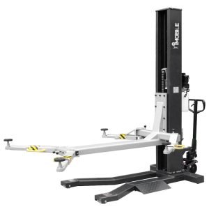 iDEAL MSC-6KLP 6,000 lb. Low Profile Mobile Single Post Lift - Black Edition