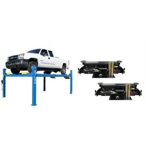 Atlas 414 14,000 lb. 4-Post Lift + RJ8 Rolling Jacks Combo